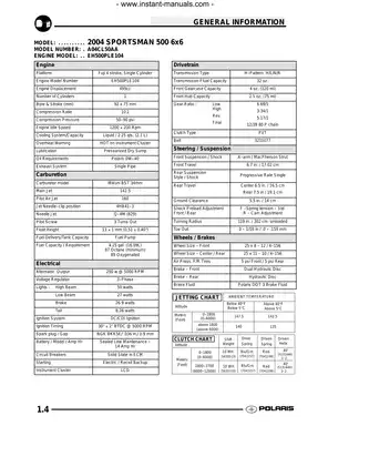 2004-2006 Polaris Sportsman 500 ATV /  6x6 repair manual Preview image 5