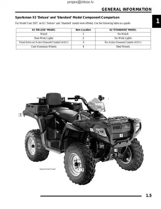 2007 Polaris Sportsman 450, Sportsman 500 X2, Sportsman 500 EFI ATV repair manual Preview image 5