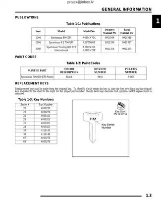 2008 Polaris Sportsman 700, Sportsman 800 X2 EFI ATV repair manual Preview image 3