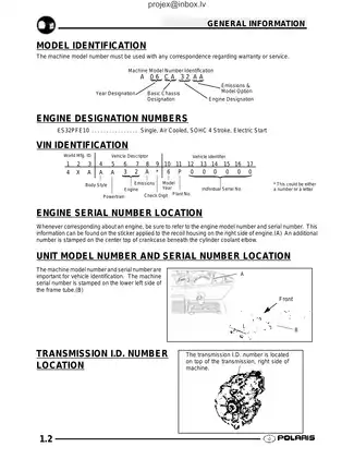 2004-2006 Polaris Trail Boss 330 ATV  manual Preview image 2