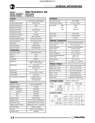 2004-2006 Polaris Trail Boss 330 ATV  manual Preview image 4