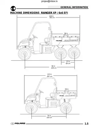 2005-2006 Polaris Ranger 4X4 6X6 XP HD EFI manual Preview image 5