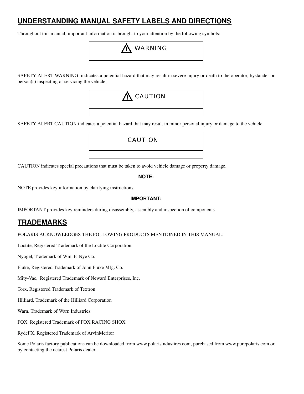 2008 Polaris Ranger RZR ATV repair manual Preview image 2