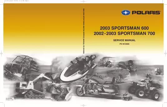 2003-2005 Polaris Sportsman 600 ATV service manual Preview image 1