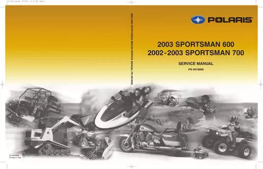 2002-2003 Polaris Sportsman 600 & 700 Service Manual