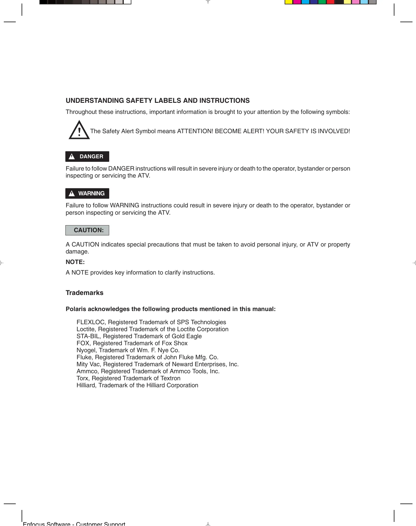 2002-2008 Polaris Sportsman 700 EFI manual Preview image 2