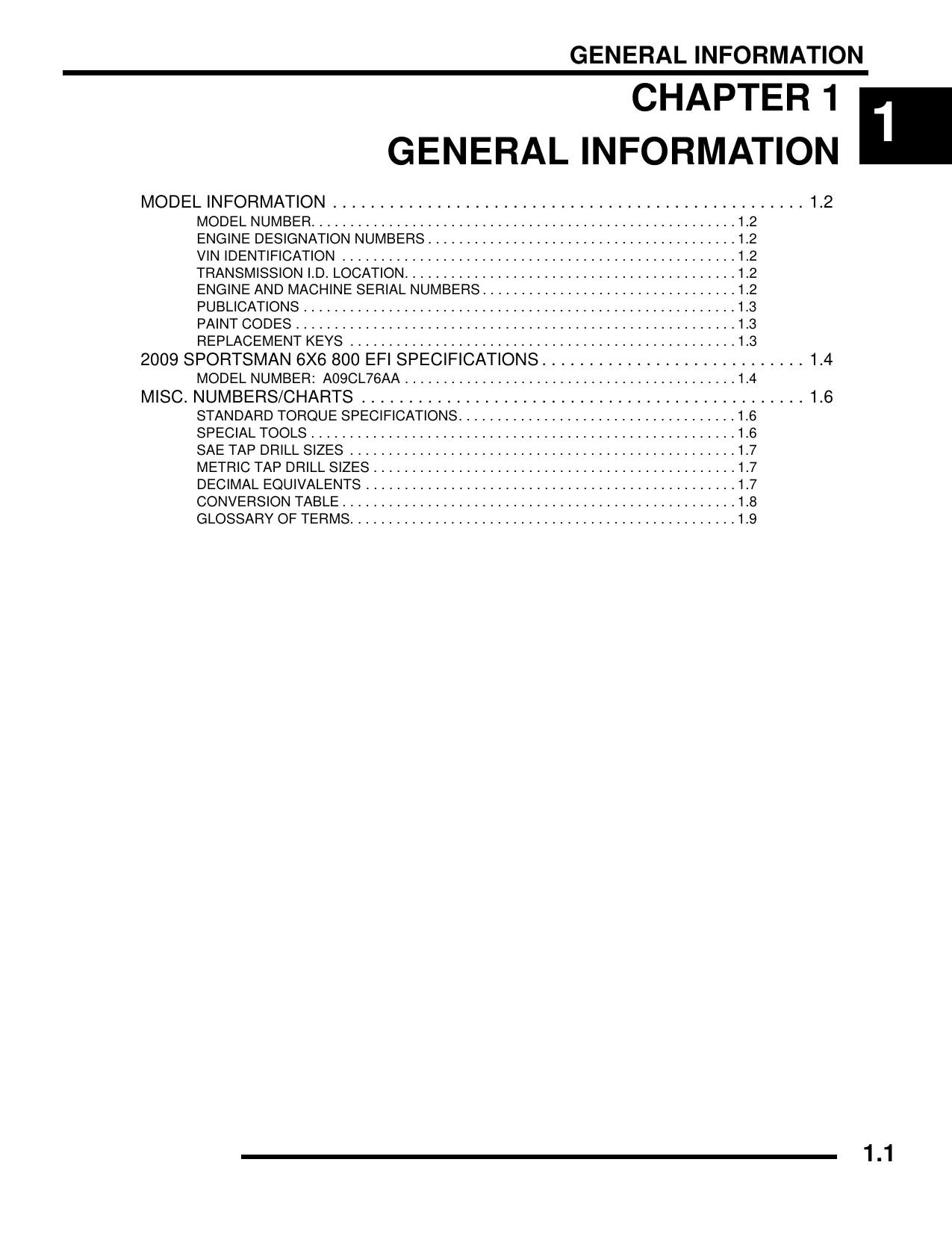 2005-2012 Polaris Sportsman 800 EFI / HO, X2 800 EFI & touring 800 6x6 800 EFI repair manual