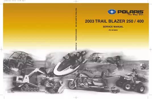 2002-2003 Polaris Trail Blazer 250, Trail Blazer 400 ATV service manual Preview image 1