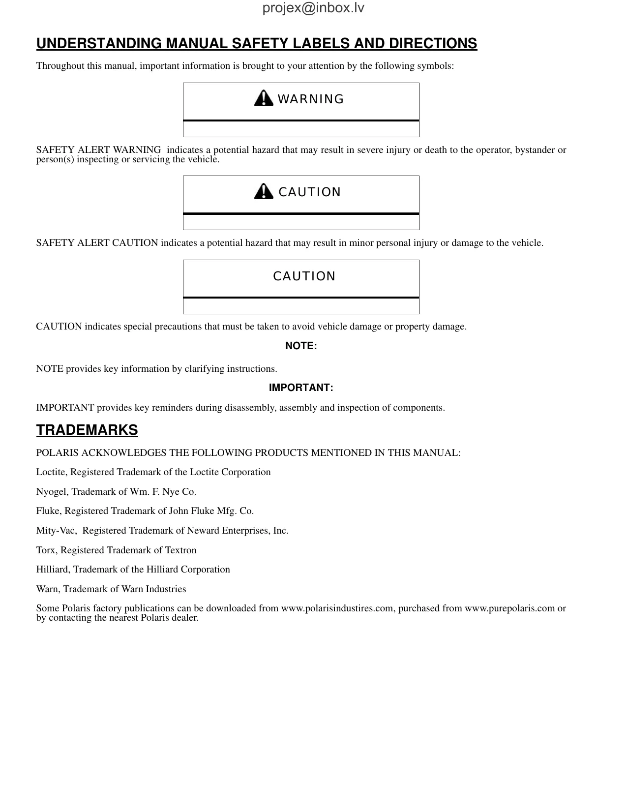 2007-2008 Polaris Sportsman 700 Twin EFI ATV repair manual Preview image 2