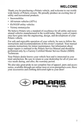 2009 Polaris Sportsman 550/850 XP Owner's Manual - Complete Guide Preview image 4
