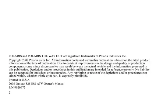Polaris Outlaw 525 IRS Owner's Manual - Comprehensive Guide for Expert Off-Roading Preview image 5