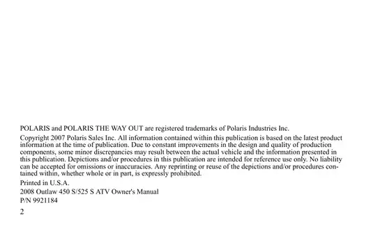 Polaris Outlaw 450 S/525 S ATV Owner's Manual & Service Guide Preview image 5