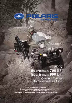 2007 Polaris Sportsman 700/800 EFI Owner's Manual - Comprehensive Guide