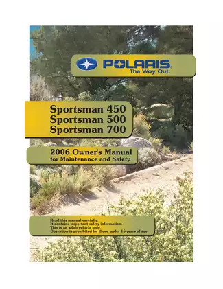 2023 Polaris Sportsman 450/500 Owner's Manual - Essential Guide for Safe Operation and Maintenance