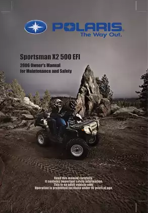 2006 Polaris Sportsman X2 500 EFI owners manual Preview image 1