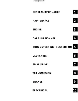 2005-2007 Polaris Ranger 500 EFI, CARB repair manual Preview image 1