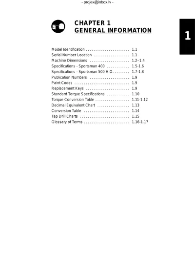 Polaris Sportsman 400/500 HO ATV 2002 Service Manual (P/N 6515 3400 13)