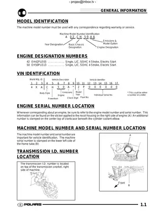 Polaris Sportsman 400 and 500 H.O. Service Manual (2002 Models) Preview image 3