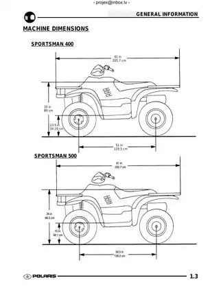 2002 Polaris Sportsman 400, Sportsman 500 DUSE & H.O. ATV repair manual Preview image 5