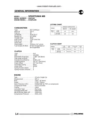 Polaris Sportsman 400/500 Service Manual (2003) Preview image 5