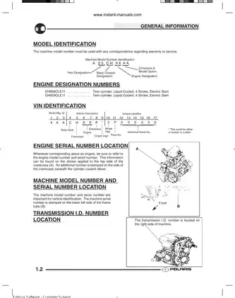 2002-2003 Polaris Sportsman 600, Sportsman 700 ATV repair manual Preview image 3