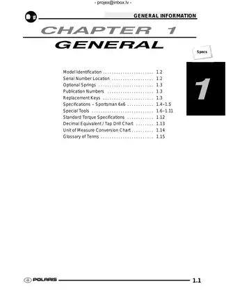 2007-2008 Polaris Sportsman 500 ATV / 6x6 repair manual Preview image 2