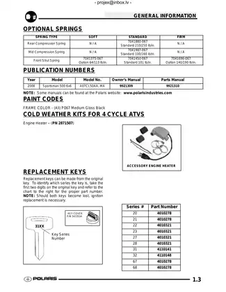 Polaris Sportsman 500 6x6 Service Manual (2007-2008) Preview image 4