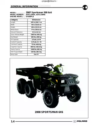 2007-2008 Polaris Sportsman 500 ATV / 6x6 repair manual Preview image 5