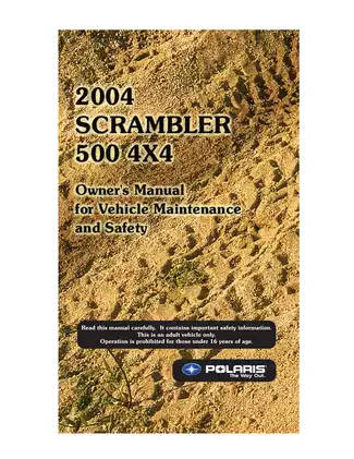 Polaris 2003 Scrambler 500 4x4 ATV Service Manual
