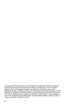 Polaris 2003 Scrambler 500 4x4 ATV Service Manual Preview image 4