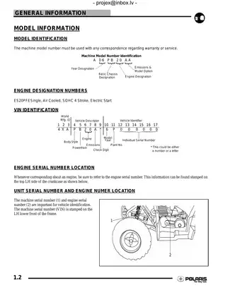 2006 Polaris Phoenix 200, Sawtooth 200 ATV service manual Preview image 2