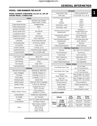 Comprehensive 2009 Polaris RANGER 700 4X4 Service Manual Preview image 5