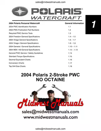 2004 Polaris Personal Watercraft Service Manual - Comprehensive Guide for Maintenance and Troubleshooting