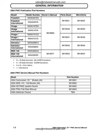 2004 Polaris Personal Watercraft Service Manual - Comprehensive Guide for Maintenance and Troubleshooting Preview image 3