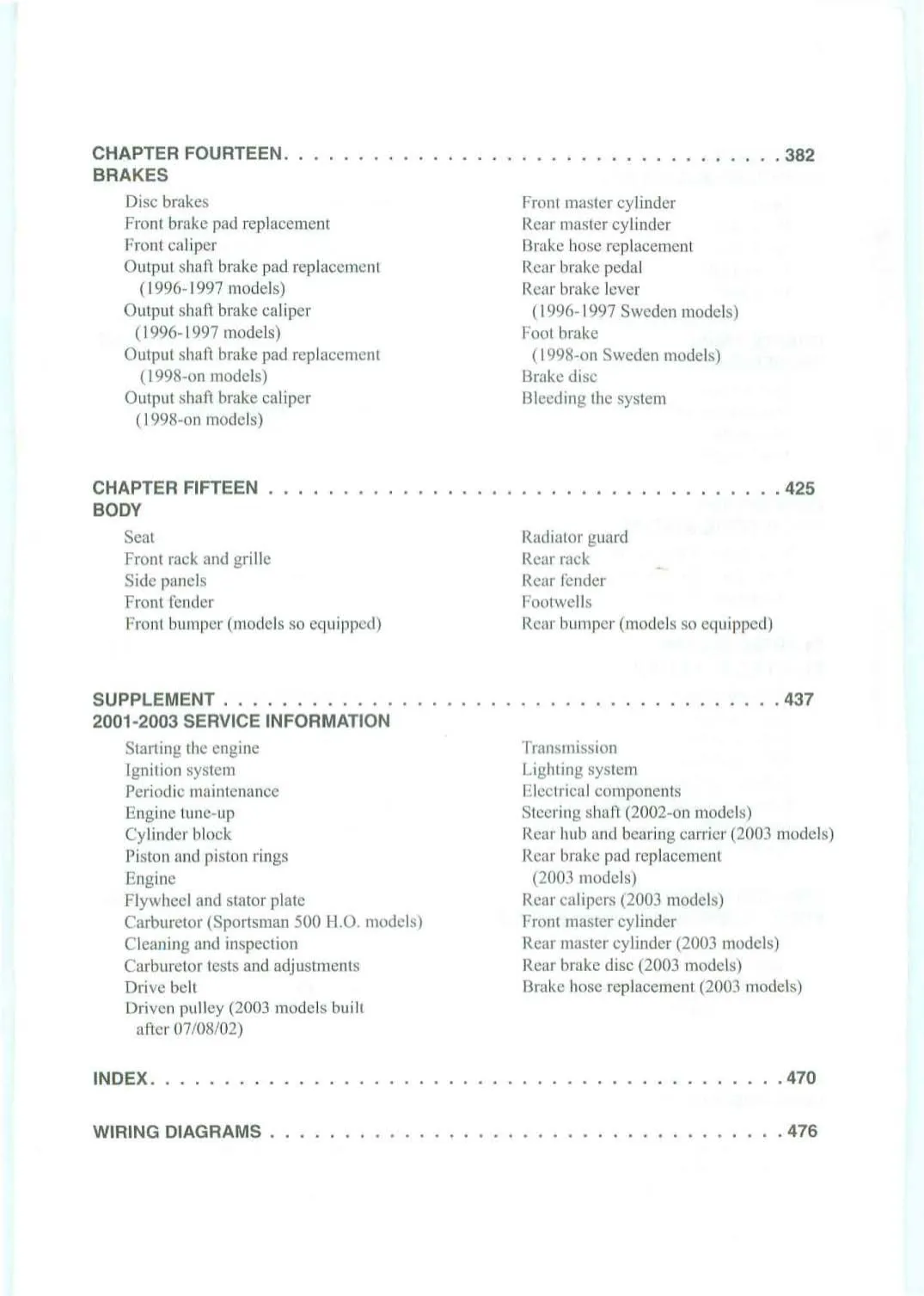 2000-2003 Polaris Sportsman Xplorer 500, Sportsman Xplorer 400 repair manual Preview image 4