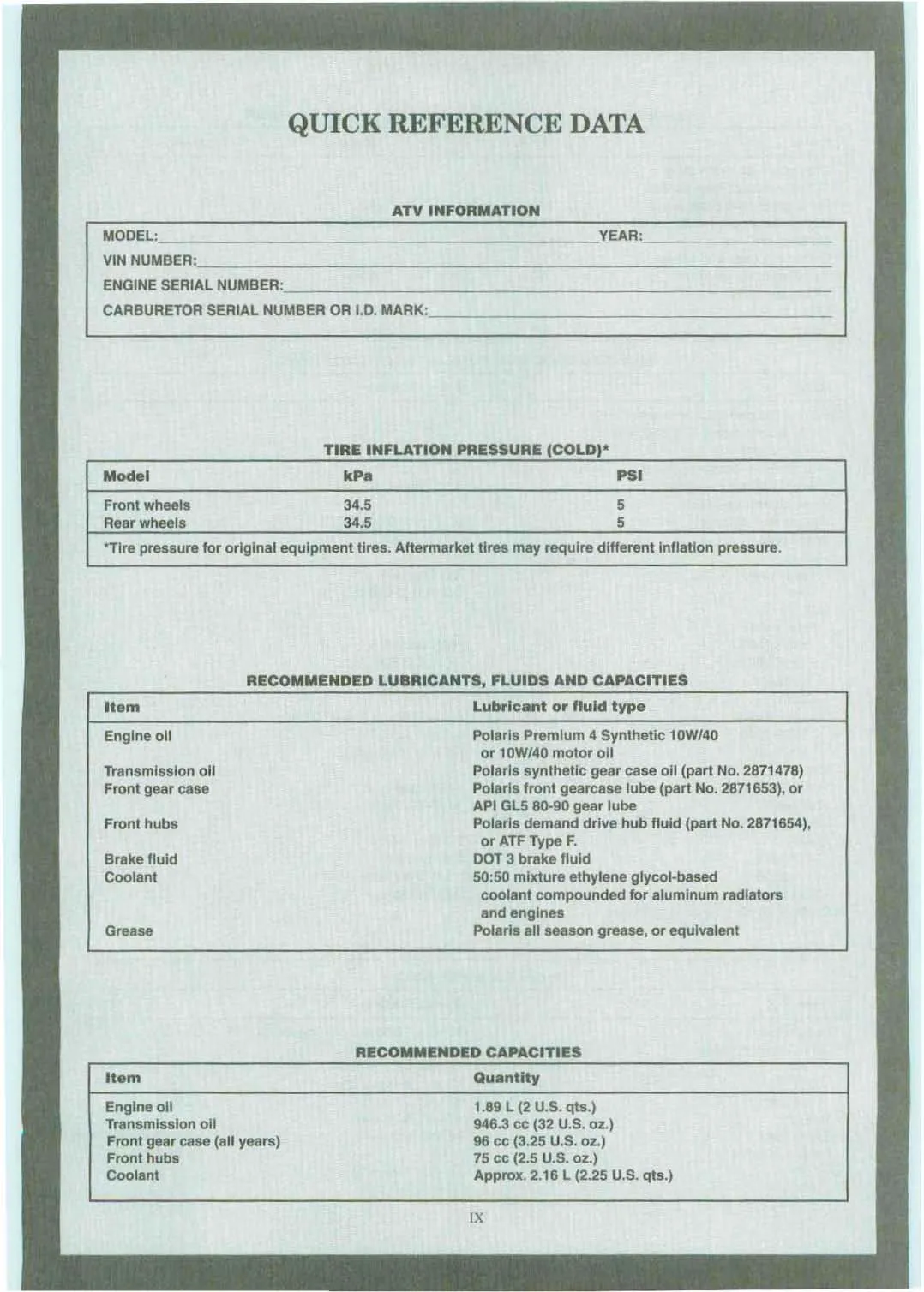 2000-2003 Polaris Sportsman Xplorer 500, Sportsman Xplorer 400 repair manual Preview image 5