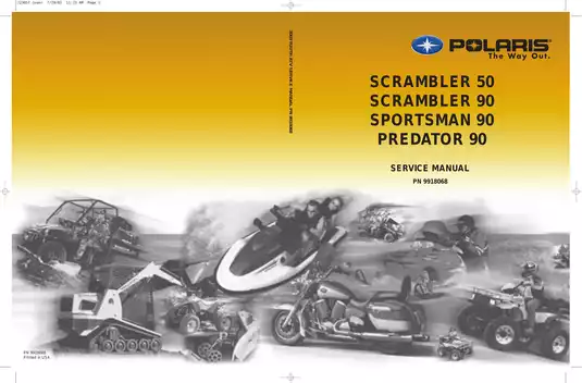 2003 Polaris Youth ATV Service Manual - Scrambler 50, Predator 90, Sportsman 90