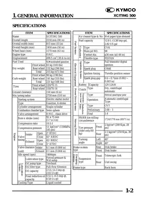 Kymco Xciting 500 scooter manual Preview image 3