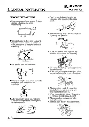 Kymco Xciting 500 scooter manual Preview image 4