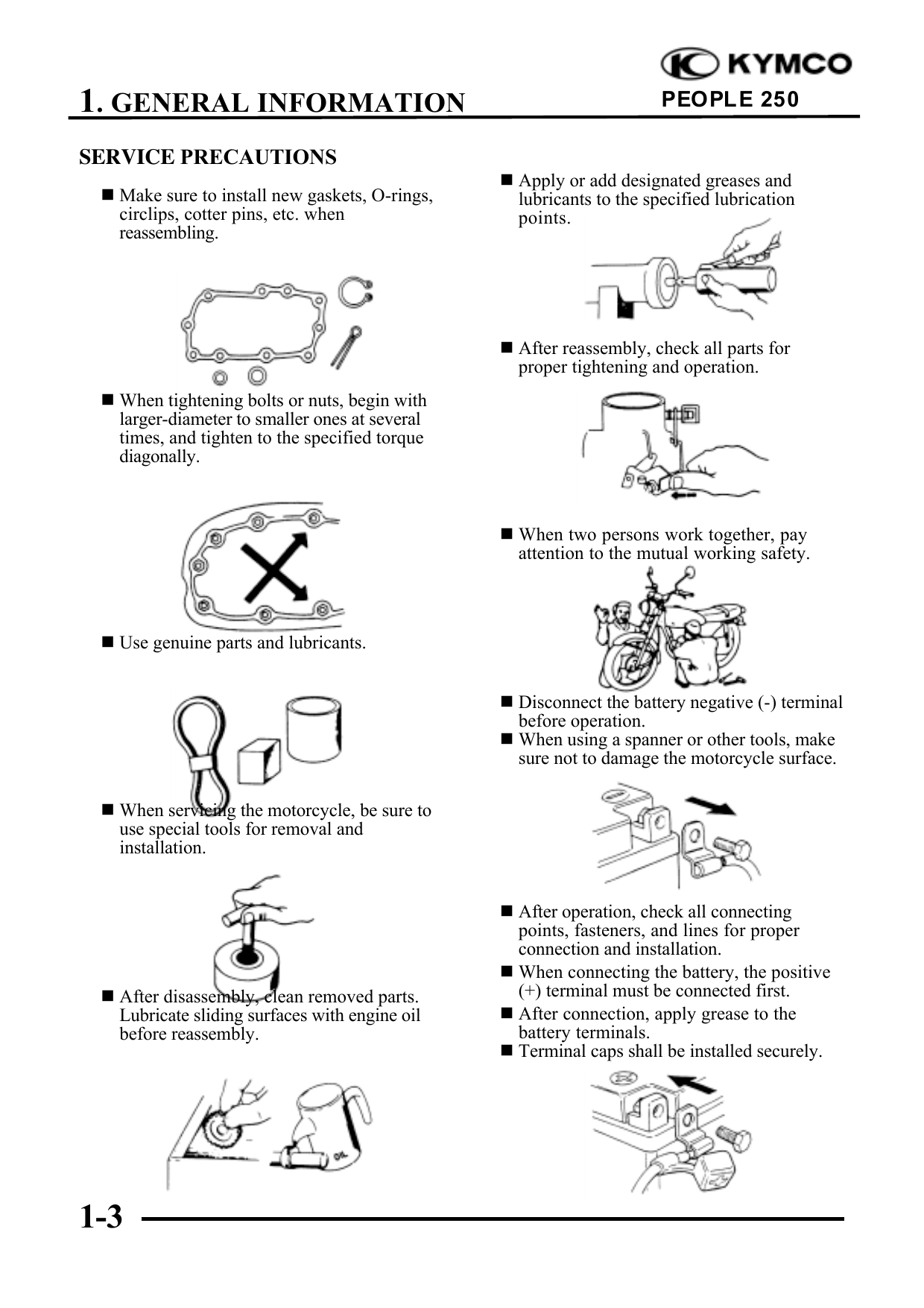 1999-2005 Kymco People 250 scooter repair manual Preview image 4