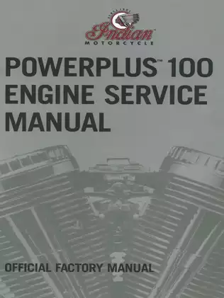 Indian Chief PowerPlus 100 Engine Service Manual - Complete Rebuild Guide