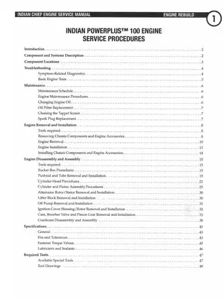 Indian Chief PowerPlus 100 Engine Service Manual - Complete Rebuild Guide Preview image 2