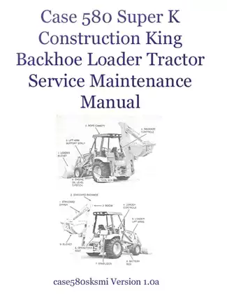 1991-1997 Case 580SK Super K Construction King backhoe loader tractor service maintenance manual Preview image 1