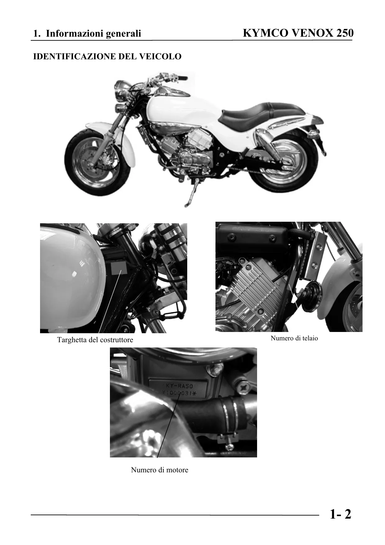 Kymco Venox 250 service manual Preview image 2