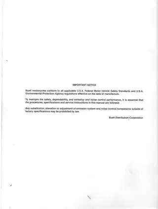 Buell Lightning X1 1999/2000 Service Manual - Comprehensive Repair Guide Preview image 2