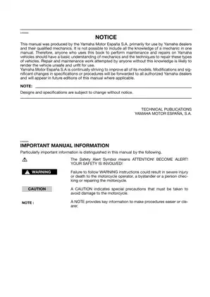 2005 Yamaha DT125X, DT125RE shop manual Preview image 2