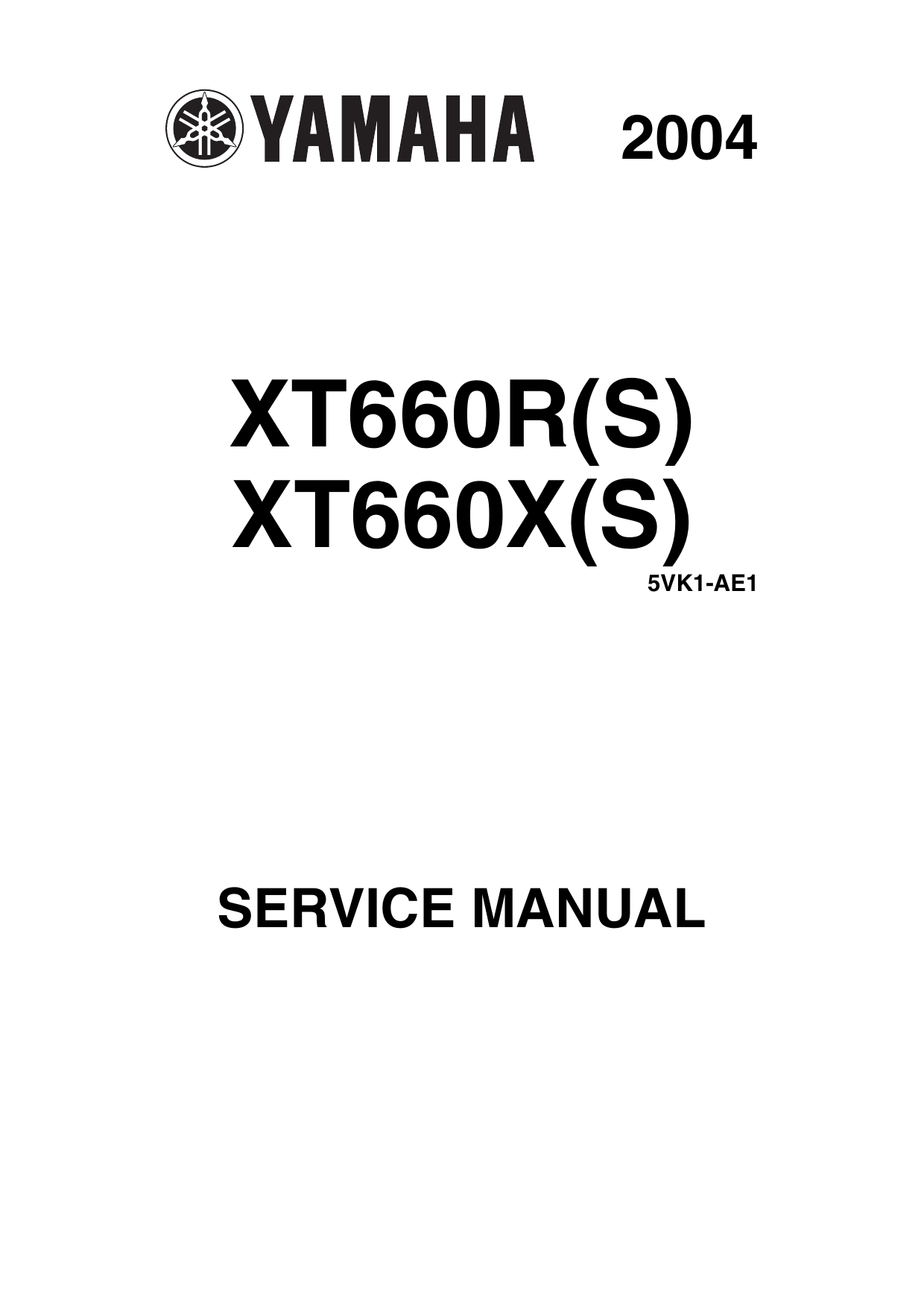 2004 Yamaha XT660R(S), XT660X(S) service and repair manual Preview image 1