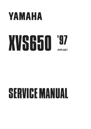 Yamaha XVS650, DragStar 650 service manual Preview image 1