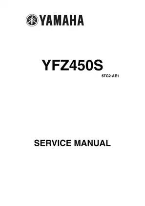 2005 Yamaha YFZ450S, Quad service manual
