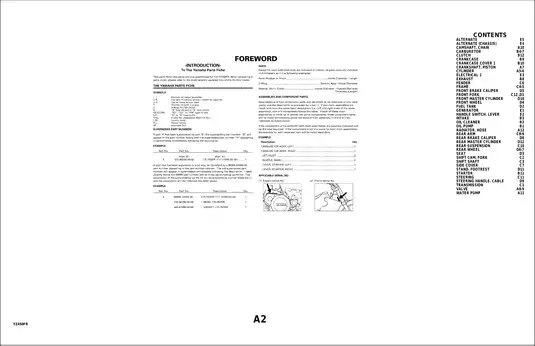 2003 Yamaha YZ450F, YZ450 parts catalog Preview image 2